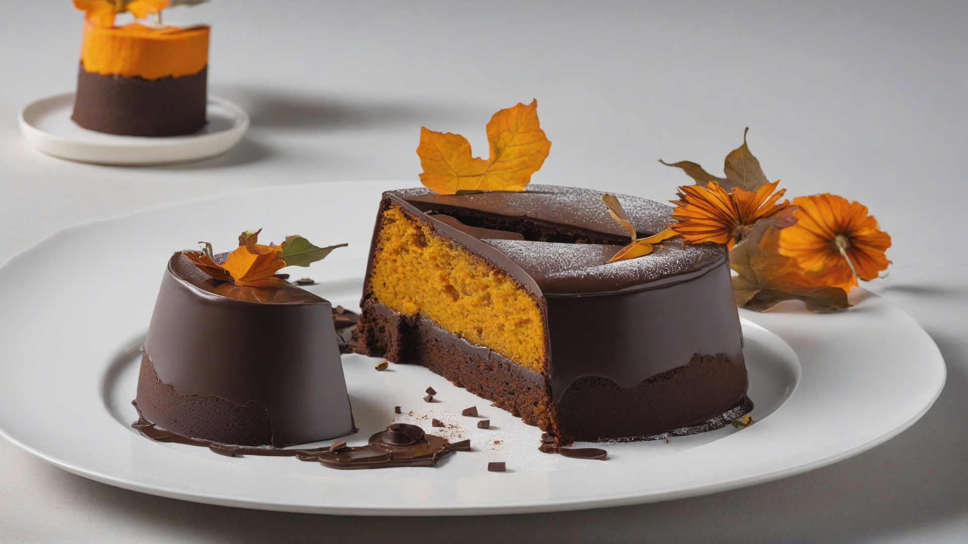 torta di zucca e cioccolato